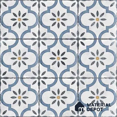 Moroccan Wall & Floor Tile TL 00910 Duster 2 ft x 2 ft Matte Finish Vitrified Tile - 9 mm | Please Expect a Slight Variation of Pattern | Suitable For Kitchen, Foyer, Balcony | Random Designs