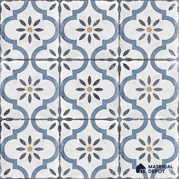 Moroccan Wall & Floor Tile TL 00910 Duster 2 ft x 2 ft Matte Finish Vitrified Tile - 9 mm | Please Expect a Slight Variation of Pattern | Suitable For Kitchen, Foyer, Balcony | Random Designs