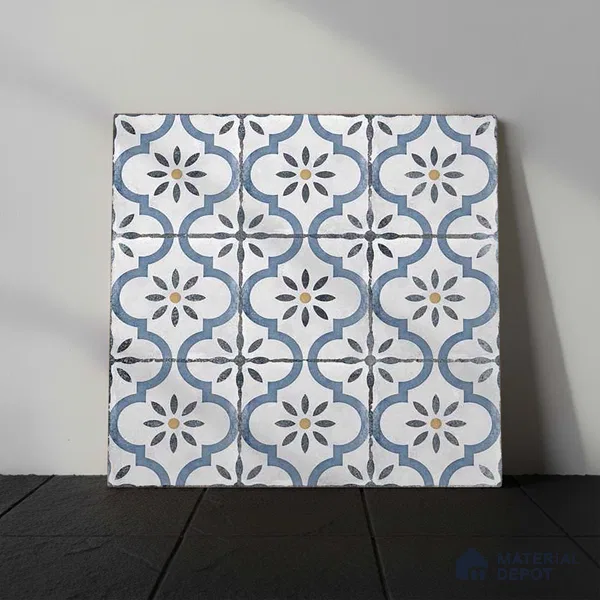 Moroccan Wall & Floor Tile TL 00910 Duster 2 ft x 2 ft Matte Finish Vitrified Tile - 9 mm | Please Expect a Slight Variation of Pattern | Suitable For Kitchen, Foyer, Balcony | Random Designs