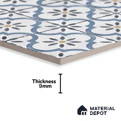 Moroccan Wall & Floor Tile TL 00910 Duster 2 ft x 2 ft Matte Finish Vitrified Tile - 9 mm | Please Expect a Slight Variation of Pattern | Suitable For Kitchen, Foyer, Balcony | Random Designs