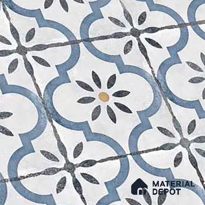 Moroccan Wall & Floor Tile TL 00910 Duster 2 ft x 2 ft Matte Finish Vitrified Tile - 9 mm | Please Expect a Slight Variation of Pattern | Suitable For Kitchen, Foyer, Balcony | Random Designs