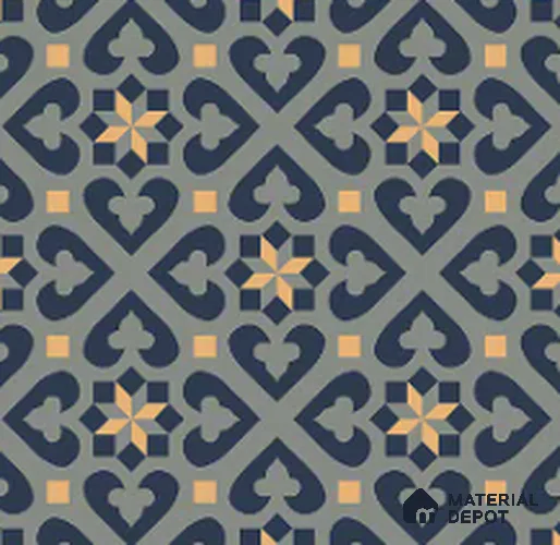 Moroccan Wall & Floor Tile TL 00911 Rangoli Green 2 ft x 2 ft Matte Finish Vitrified Tile | Please Expect a Slight Variation of Pattern | Suitable For Balcony, Kitchen, Dining Area