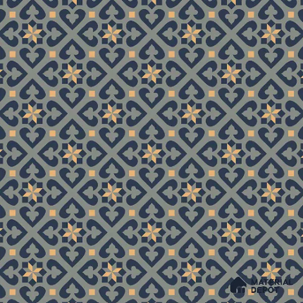 Moroccan Wall & Floor Tile TL 00911 Rangoli Green 2 ft x 2 ft Matte Finish Vitrified Tile | Please Expect a Slight Variation of Pattern | Suitable For Balcony, Kitchen, Dining Area