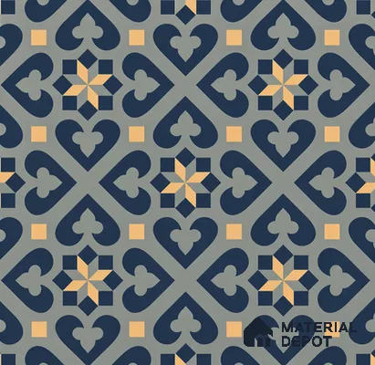 Moroccan Wall & Floor Tile TL 00911 Rangoli Green 2 ft x 2 ft Matte Finish Vitrified Tile | Please Expect a Slight Variation of Pattern | Suitable For Balcony, Kitchen, Dining Area
