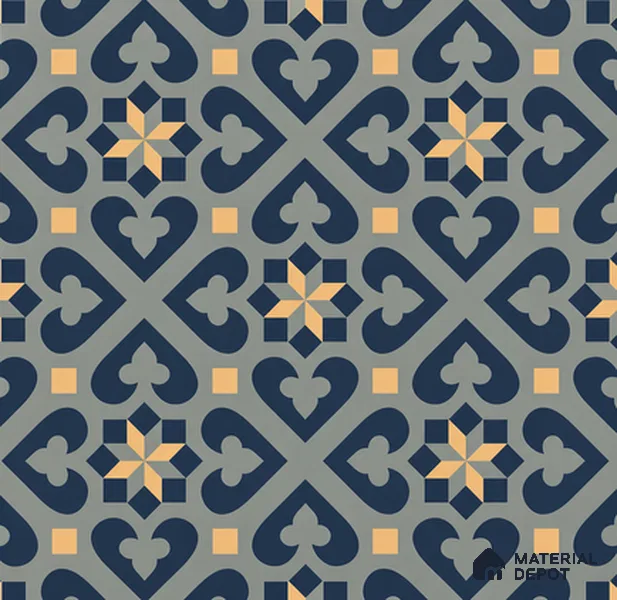 Moroccan Wall & Floor Tile TL 00911 Rangoli Green 2 ft x 2 ft Matte Finish Vitrified Tile | Please Expect a Slight Variation of Pattern | Suitable For Balcony, Kitchen, Dining Area