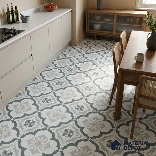 Moroccan Wall & Floor Tile TL 00912 Decor 14 2 ft x 2 ft Matte Finish Vitrified Tile - 9 mm | Please Expect a Slight Variation of Pattern | Suitable For Kitchen, Balcony, Dining Area | Image 09