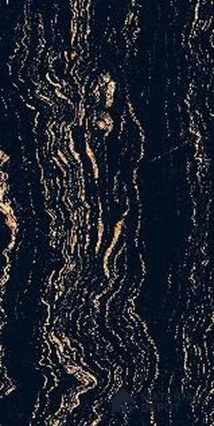 Marble Portoro Wall & Floor Tile TL 00920 Jet Black 4 ft x 2 ft Matte Finish Vitrified Tile - 9 mm | Suitable For Living Room, Bedroom, Kitchen