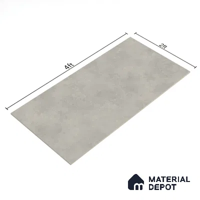 Cement Floor & Wall Tile | TL 00933 Stonex Bianco 4 ft x 2 ft Matte Finish Vitrified Tile | Suitable For Living Room, Bedroom, Bathroom