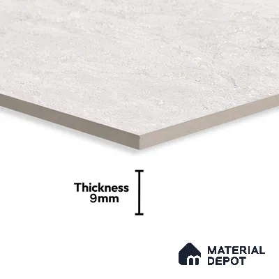 Cement Look Wall & Floor Matte Finish Off-White Vitrified Tile | TL 00943 4 ft x 2 ft - 9 mm | Suitable For Living Room, Hall & Study