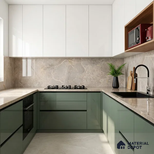 TL 00954 Monard Beige 1200 x 600 mm PGVT Glossy Finish Tile - 9 mm | Random Designs