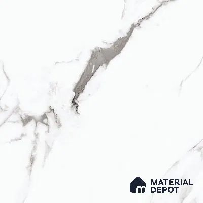 Marble Statuario Wall & Floor Tile TL 00960 Off-White 4 ft x 2 ft Glossy Finish Vitrified Tile - 9 mm | Suitable For Living Room, Bedroom, Dining