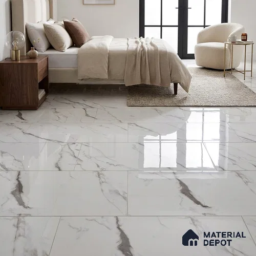 TL 00960 Statuario Oset 1200x600 mm Glossy Finish Vitrified Wall & Floor Tile - 9 mm