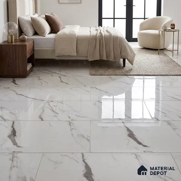 TL 00960 Statuario Oset 1200x600 mm Glossy Finish Vitrified Wall & Floor Tile - 9 mm