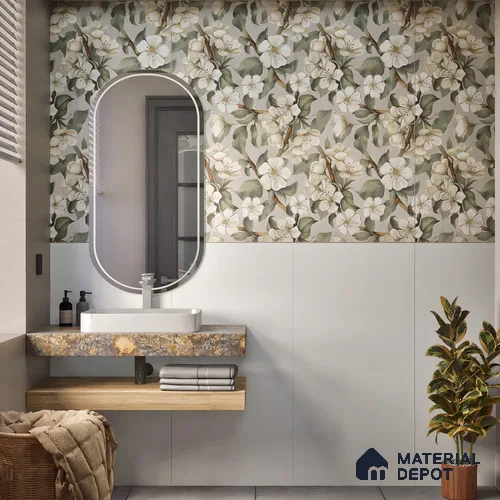 Plain Look Wall & Floor Glossy Finish White Vitrified Tile | TL 00964 4 ft x 2 ft - 9 mm | Suitable For Living Room, Hall & Dining