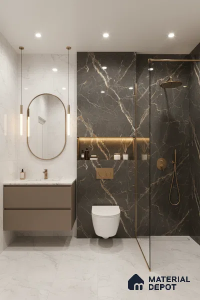 TL 00965 Titanium Blue 1200 x 600 mm High Gloss Finish Tile - 9 mm