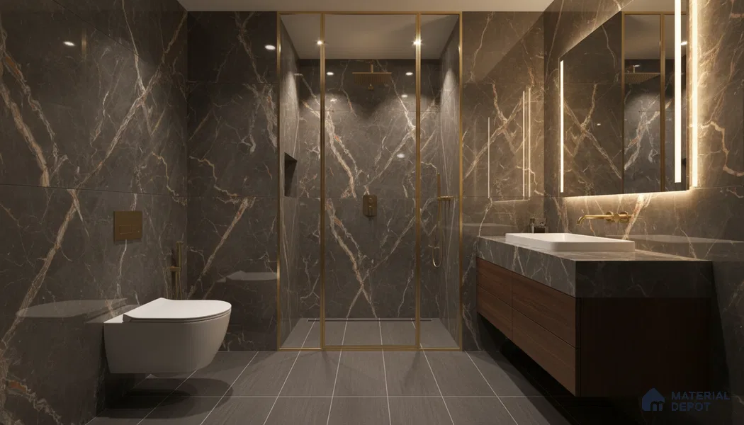 TL 00965 Titanium Blue 1200 x 600 mm High Gloss Finish Tile - 9 mm