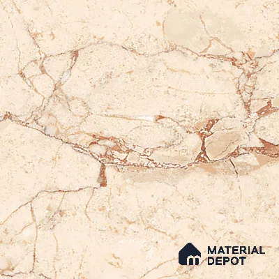 Marble Crema Marfil Wall & Floor Tile TL 00996 Wheat Beige 4 ft x 2 ft Glossy Finish Vitrified Tile - 9 mm | Suitable For Living Room, Bedroom, Dining