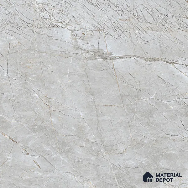 Marble Tundra Grey Wall & Floor Tile TL 00998 Silver Grey 4 ft x 2 ft Matte Finish Vitrified Tile - 9 mm | Random Designs | Suitable For Living Room, Bedroom, Kitchen