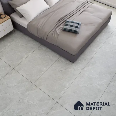 Marble Tundra Grey Wall & Floor Tile TL 00998 Silver Grey 4 ft x 2 ft Matte Finish Vitrified Tile - 9 mm | Random Designs | Suitable For Living Room, Bedroom, Kitchen