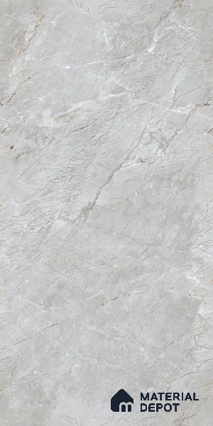 Marble Tundra Grey Wall & Floor Tile TL 00998 Silver Grey 4 ft x 2 ft Matte Finish Vitrified Tile - 9 mm | Random Designs | Suitable For Living Room, Bedroom, Kitchen