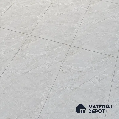 Marble Tundra Grey Wall & Floor Tile TL 00998 Silver Grey 4 ft x 2 ft Matte Finish Vitrified Tile - 9 mm | Random Designs | Suitable For Living Room, Bedroom, Kitchen