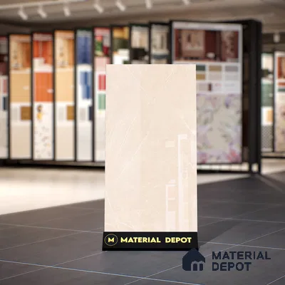 Marble Crema Marfil Wall & Floor Tile TL 01002 Warm Beige 4 ft x 2 ft Glossy Finish Vitrified Tile - 9 mm | Suitable For Living Room, Bedroom, Dining