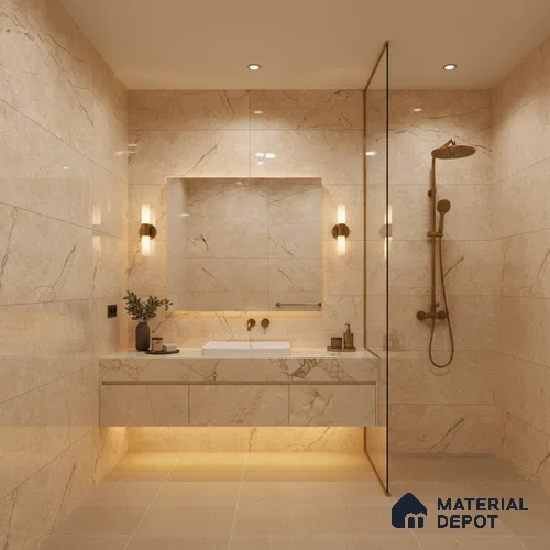 TL 01014 Sevellia Crema 1200x600 mm Glossy Finish Vitrified Wall & Floor Tile - 9 mm