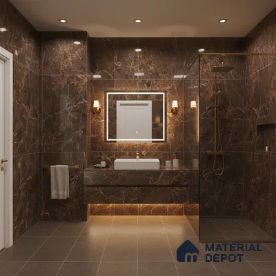 TL 01016 Spider Brown 1200x600 mm High Gloss Finish Vitrified Wall & Floor Tile - 9 mm