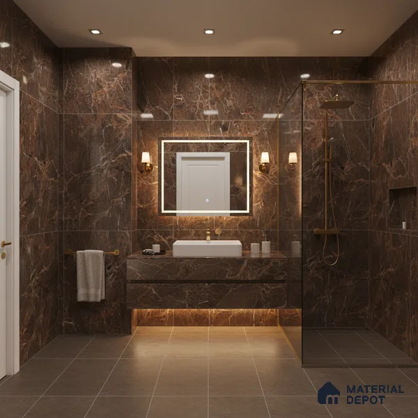 TL 01016 Spider Brown 1200x600 mm High Gloss Finish Vitrified Wall & Floor Tile - 9 mm