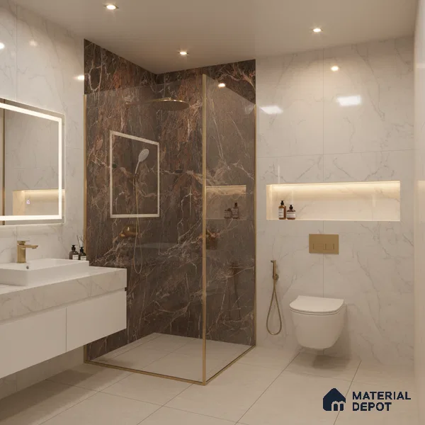 TL 01016 Spider Brown 1200x600 mm High Gloss Finish Vitrified Wall & Floor Tile - 9 mm