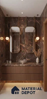 TL 01016 Spider Brown 1200x600 mm High Gloss Finish Vitrified Wall & Floor Tile - 9 mm