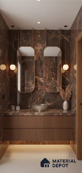 TL 01016 Spider Brown 1200x600 mm High Gloss Finish Vitrified Wall & Floor Tile - 9 mm