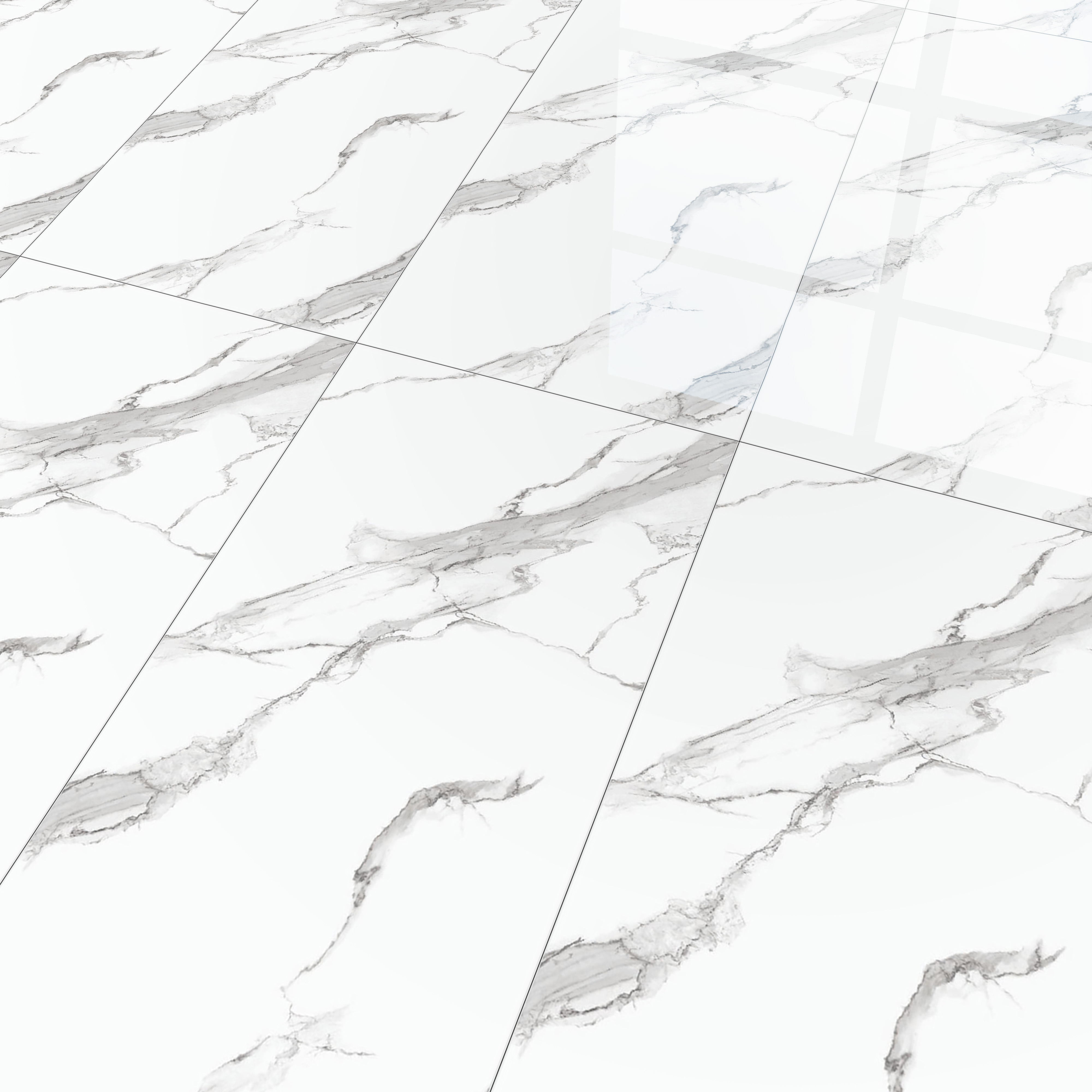 Marble Look TL 01017 Statuario Classic 1200x600 mm High Gloss Finish Vitrified Wall & Floor Tile - 9 mm