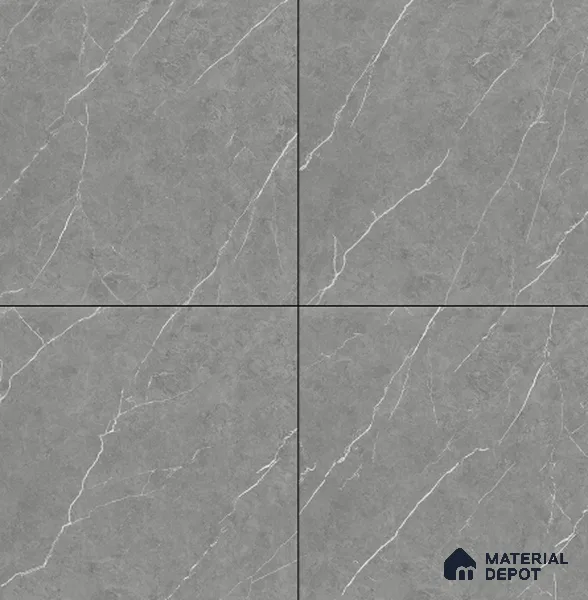 TL 01060 Pietra Nero 600 x 600 mm Carving Matte Finish Tile - 9 mm