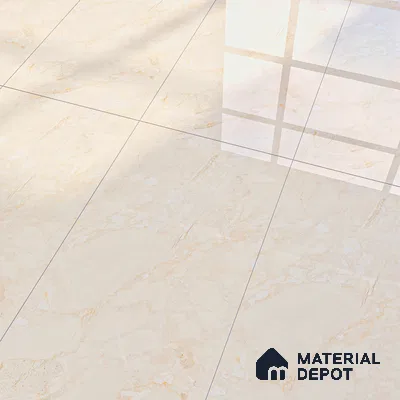 Marble Endless Perlato Sicilia Wall & Floor Tile TL 01078 Almond Cream 4 ft x 2 ft Glossy Finish Vitrified Tile - 9 mm | Suitable For Living Room, Bedroom, Dining