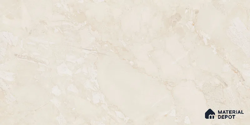 Marble Endless Perlato Sicilia Wall & Floor Tile TL 01078 Almond Cream 4 ft x 2 ft Glossy Finish Vitrified Tile - 9 mm | Suitable For Living Room, Bedroom, Dining