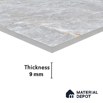 Marble Endless Fior di Bosco Wall & Floor Tile TL 01085 Light Grey 4 ft x 2 ft Glossy Finish Vitrified Tile - 9 mm | Suitable For Living Room, Bedroom, Dining