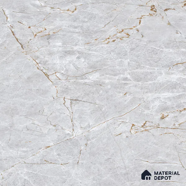 Marble Endless Fior di Bosco Wall & Floor Tile TL 01085 Light Grey 4 ft x 2 ft Glossy Finish Vitrified Tile - 9 mm | Suitable For Living Room, Bedroom, Dining