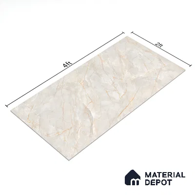 Marble Onyx Wall & Floor Tile TL 01086 Dove Grey 4 ft x 2 ft Matte Finish Vitrified Tile - 9 mm | Suitable For Living Room, Bedroom, Kitchen
