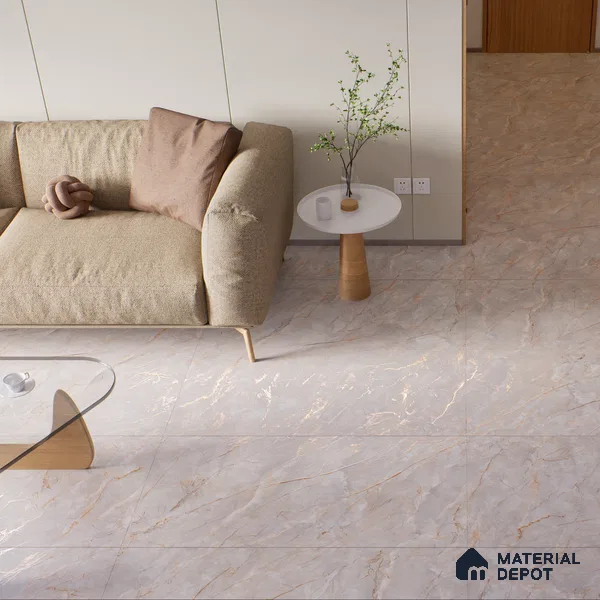 Marble Onyx Wall & Floor Tile TL 01086 Dove Grey 4 ft x 2 ft Matte Finish Vitrified Tile - 9 mm | Suitable For Living Room, Bedroom, Kitchen