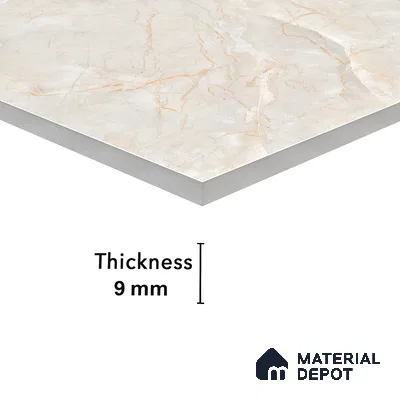 Marble Onyx Wall & Floor Tile TL 01086 Dove Grey 4 ft x 2 ft Matte Finish Vitrified Tile - 9 mm | Suitable For Living Room, Bedroom, Kitchen