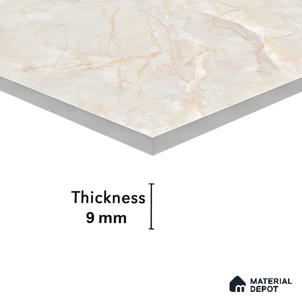 Marble Onyx Wall & Floor Tile TL 01086 Dove Grey 4 ft x 2 ft Matte Finish Vitrified Tile - 9 mm | Suitable For Living Room, Bedroom, Kitchen