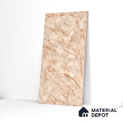 Marble Dyna Royale Wall & Floor Tile TL 01087 Latte Beige 4 ft x 2 ft Matte Finish Vitrified Tile - 9 mm | Suitable For Living Room, Bedroom, Kitchen