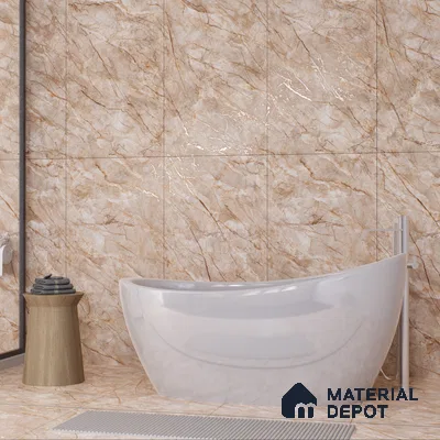 Marble Dyna Royale Wall & Floor Tile TL 01087 Latte Beige 4 ft x 2 ft Matte Finish Vitrified Tile - 9 mm | Suitable For Living Room, Bedroom, Kitchen
