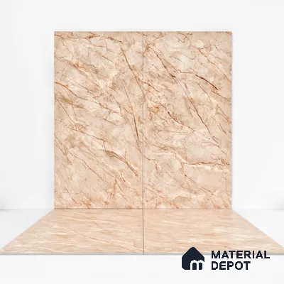 Marble Dyna Royale Wall & Floor Tile TL 01087 Latte Beige 4 ft x 2 ft Matte Finish Vitrified Tile - 9 mm | Suitable For Living Room, Bedroom, Kitchen