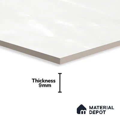 Marble Carrara Wall & Floor Tile TL 01094 Off-White 4 ft x 2 ft Glossy Finish Vitrified Tile - 9 mm | 1 Random Design | Suitable For Living Room, Bedroom, Dining