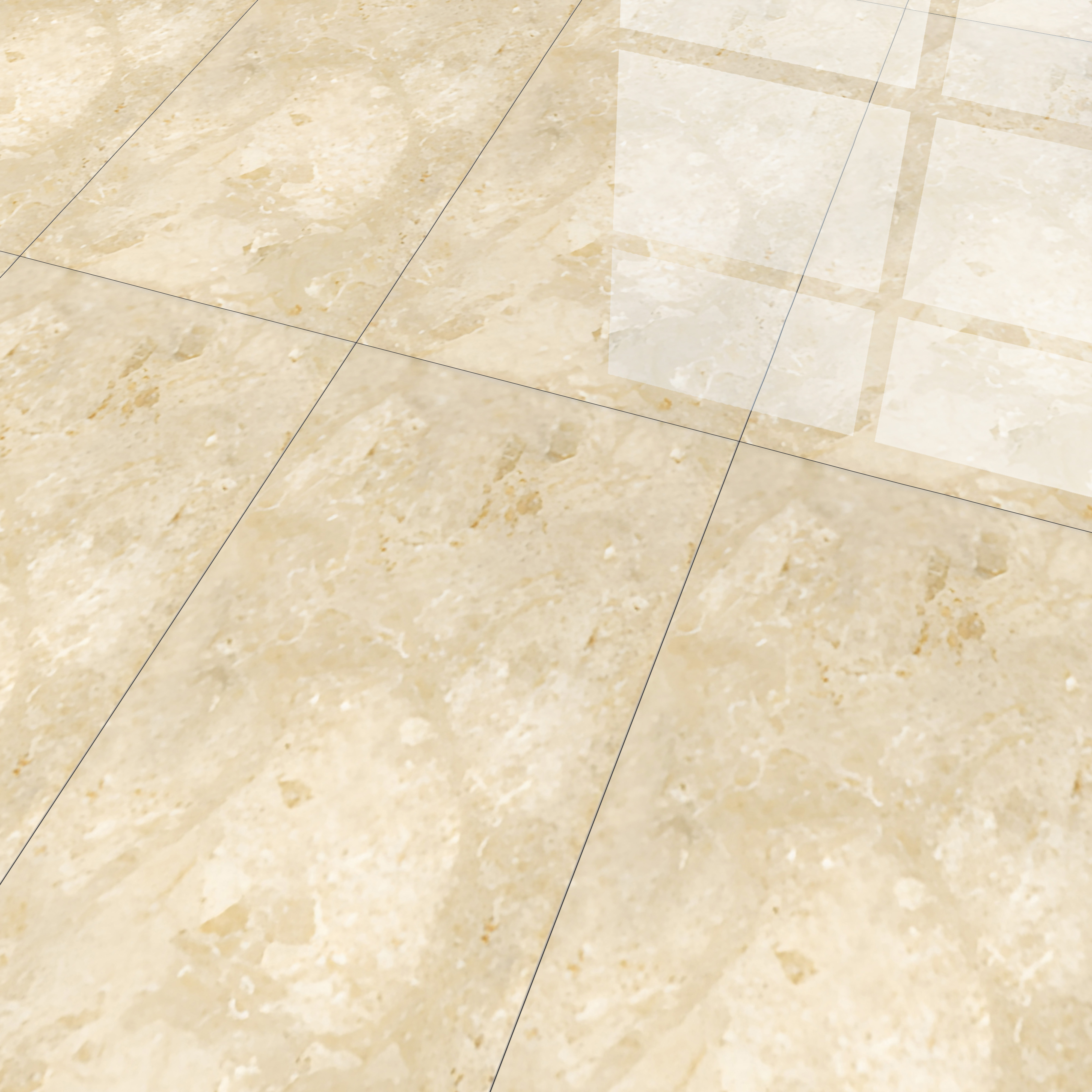 Marble Crema Marfil Wall & Floor Tile TL 01095 Wheat Beige 4 ft x 2 ft Glossy Finish Vitrified Tile - 9 mm | 3 Random Designs | Suitable For Living Room, Bedroom, Dining
