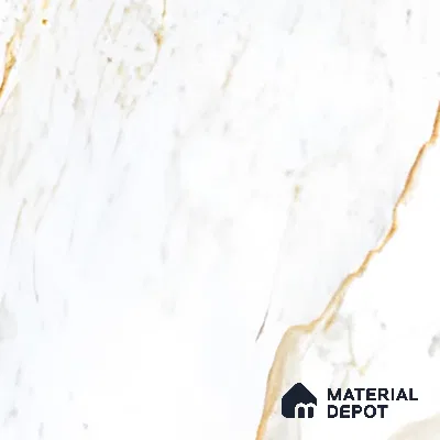 Marble Calacatta Wall & Floor Tile TL 01096 Off-White 4 ft x 2 ft Glossy Finish Vitrified Tile - 9 mm | 3 Random Designs | Suitable For Living Room, Bedroom, Dining