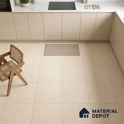 TL 01106 Beige Matte Finish 600 x 600 mm Plain Full Body Vitrified Wall & Floor Tile - 9 mm (Sample)
