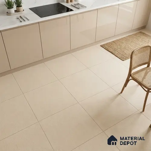 TL 01107 Beige Stone Matte Finish 600 x 600 mm Stone Full Body Vitrified Wall & Floor Tile - 9 mm